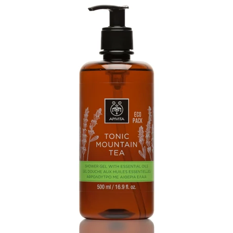 APIVITA TUSFÜRDŐ ECO PEZSDÍTŐ HEGYI TEÁVAL ÉS ILLÓOLAJOKKAL 500ML