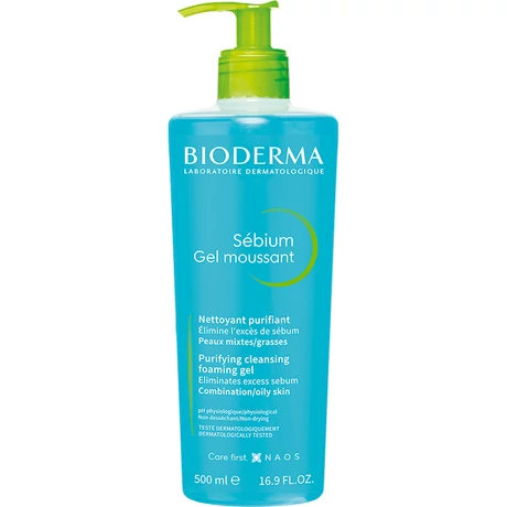 BIODERMA SEBIUM MOUSSANT HABZÓ GÉL (ZSÍROS BŐRRE)  500ML