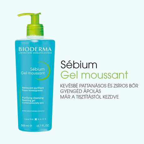 BIODERMA SEBIUM MOUSSANT HABZÓ GÉL (ZSÍROS BŐRRE)  500ML