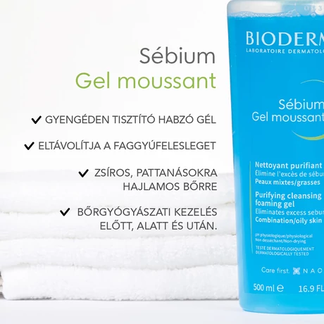 BIODERMA SEBIUM MOUSSANT HABZÓ GÉL (ZSÍROS BŐRRE)  500ML