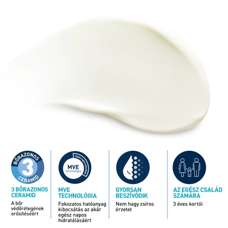 CERAVE HIDRATÁLÓ FÉNYVÉDŐ SPF50 ARCRA ÉS TESTRE 177 ML