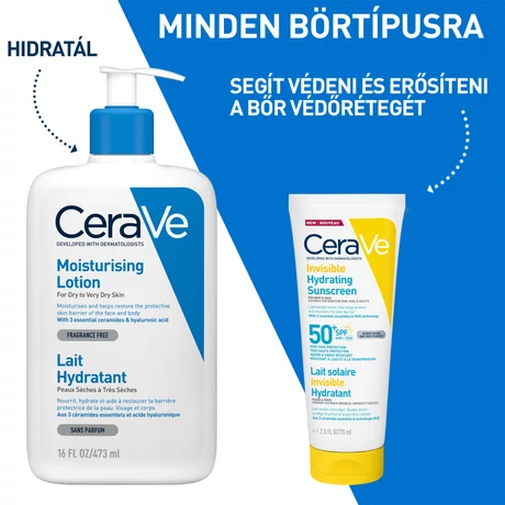 CERAVE HIDRATÁLÓ FÉNYVÉDŐ SPF50 ARCRA ÉS TESTRE 177 ML