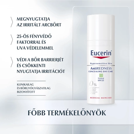 EUCERIN ANTI-REDNESS BŐRPÍR ELLENI SZÍNEZETT NAPPALI ARCÁPOLÓ FF25 50ML