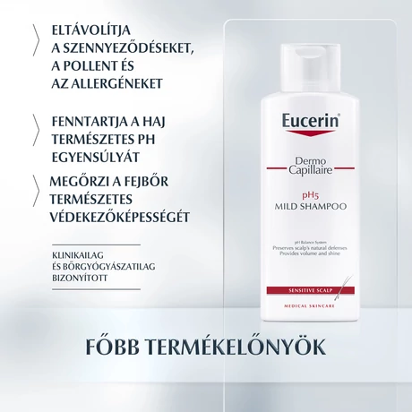 EUCERIN DERMOCAPILLAIRE SAMPON KÍMÉLŐ  250ML