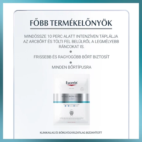 EUCERIN HYALURON-FILLER FÁTYOLMASZK RÁNCFELTÖLTŐ 1X