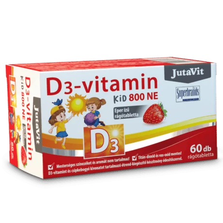 JUTAVIT D3-VITAMIN KID 800NE RÁGÓTABLETTA EPER 60X