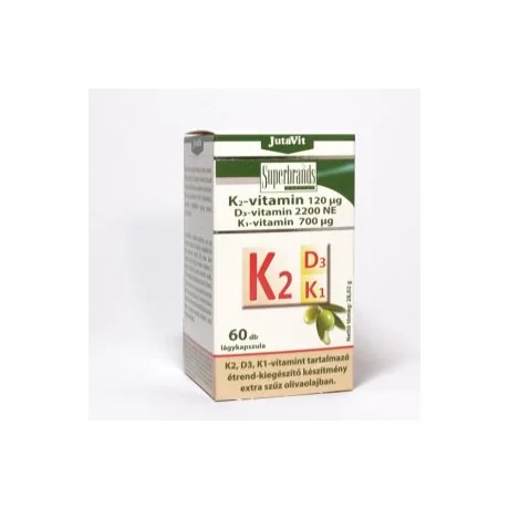 JUTAVIT K2+D3+K1 VITAMIN LAGY KAPSZ. 60X