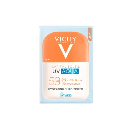 VICHY CAPITSOL SPF50+ UV AQUA HIDRATÁLÓ  SZÍNEZETT LIGHT FLUID  50ML 
