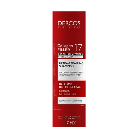 Vichy Dercos Collagen 17 Filler Ultra-regeneráló Sampon 200ml