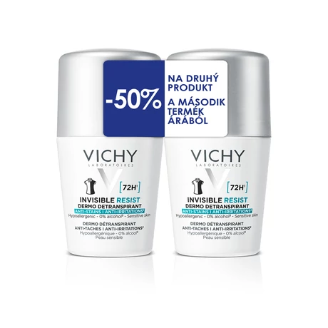 VICHY DEO 72H INVISIBLE RESIST NOI 2X50ML