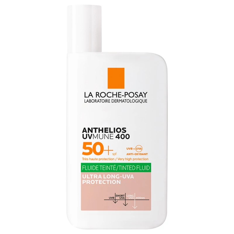 LRP ANTHELIOS UVMUNE 400 OIL CONTROL SZÍNEZETT NAPVÉDŐ FLUID SPF50 50ML