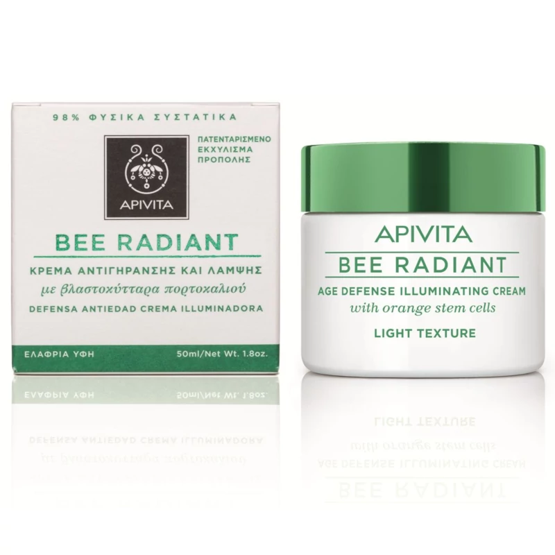 APIVITA BEE RADIANT BŐRFIATALÍTÓ ÉS RAGYOGÁST FOKOZÓ ARCKRÉM LIGHT 50ML