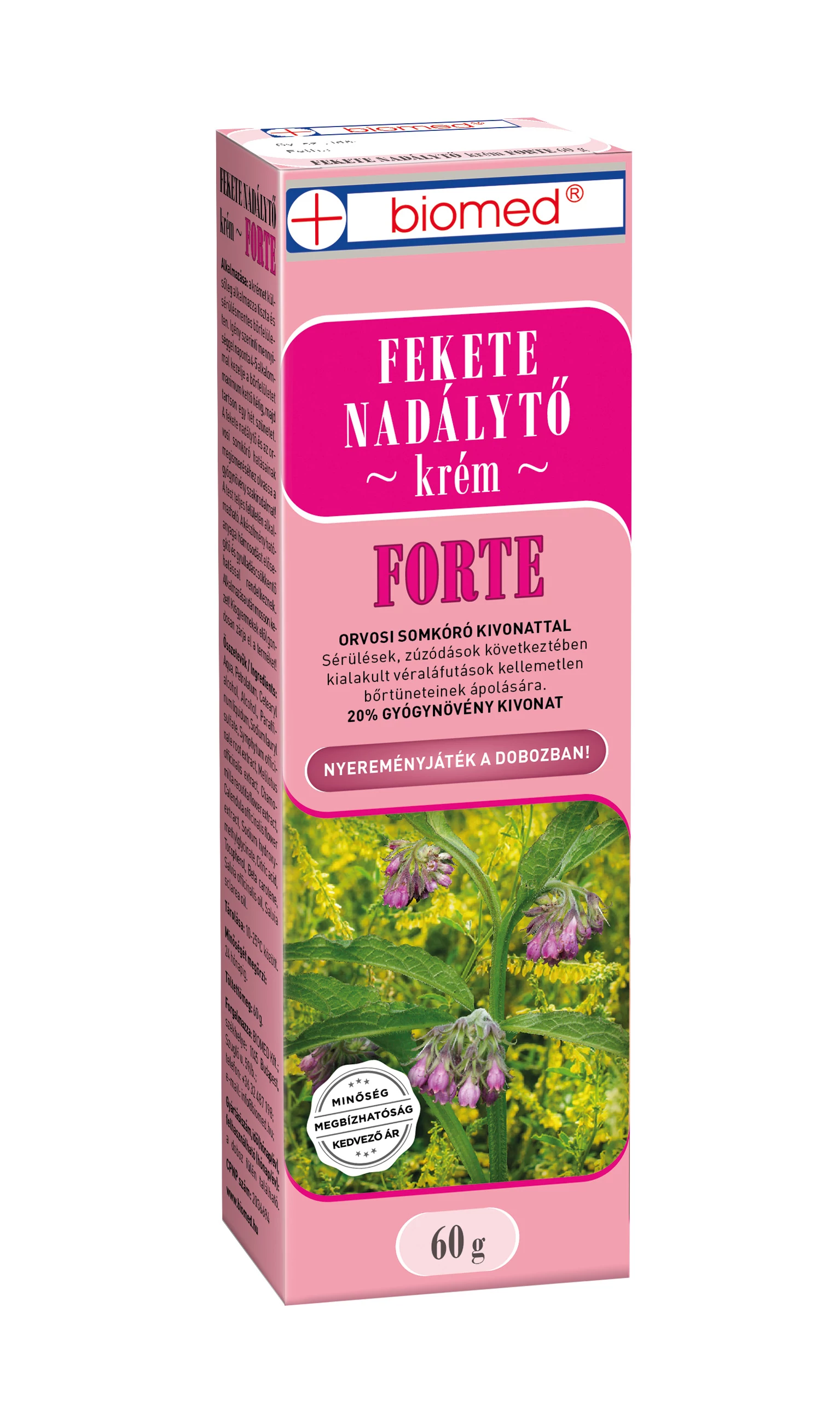 BIOMED FEKETE NADÁLYTŐ KRÉM FORTE 60G