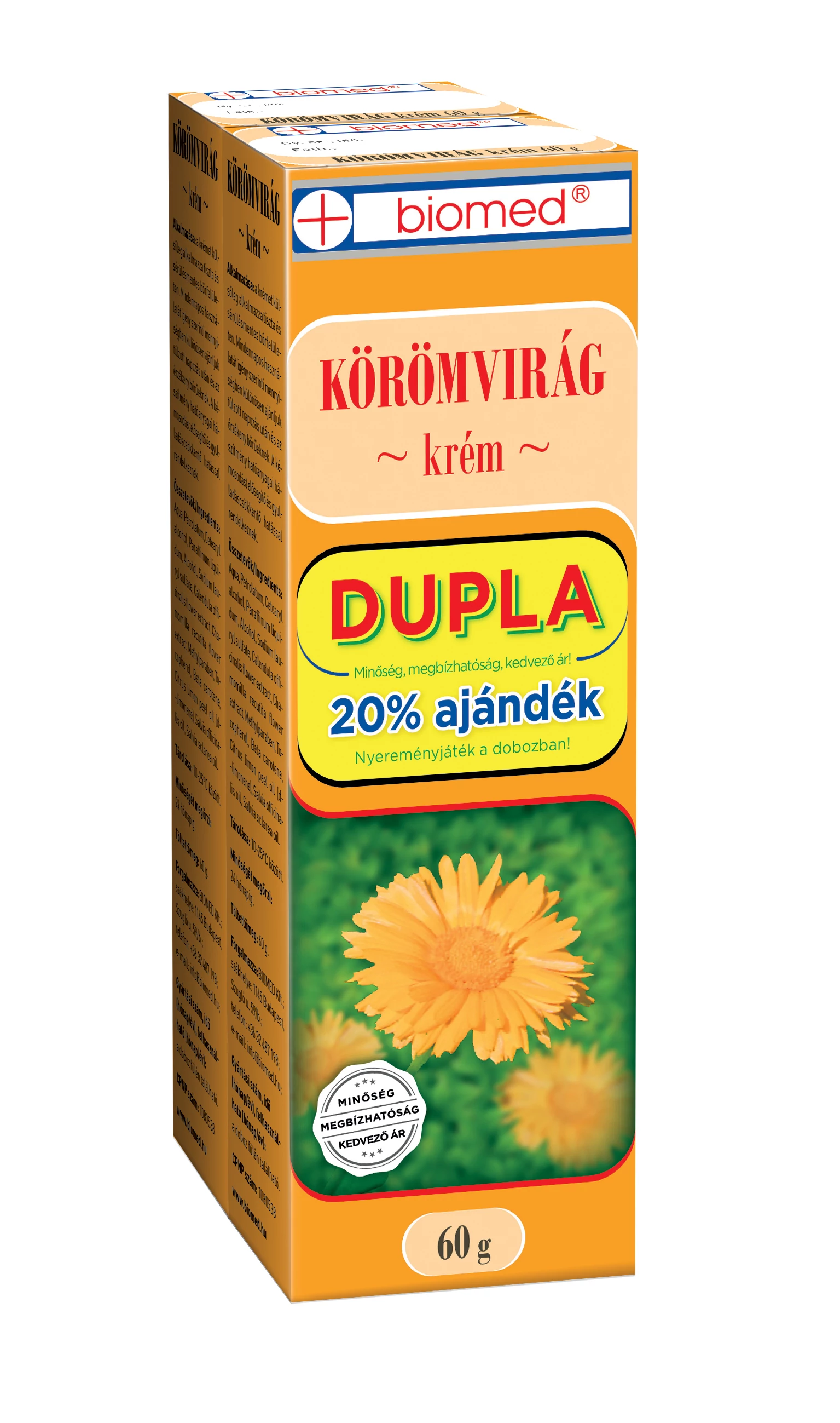 BIOMED KÖRÖMVIRÁG KRÉM DUPLA 2X60G