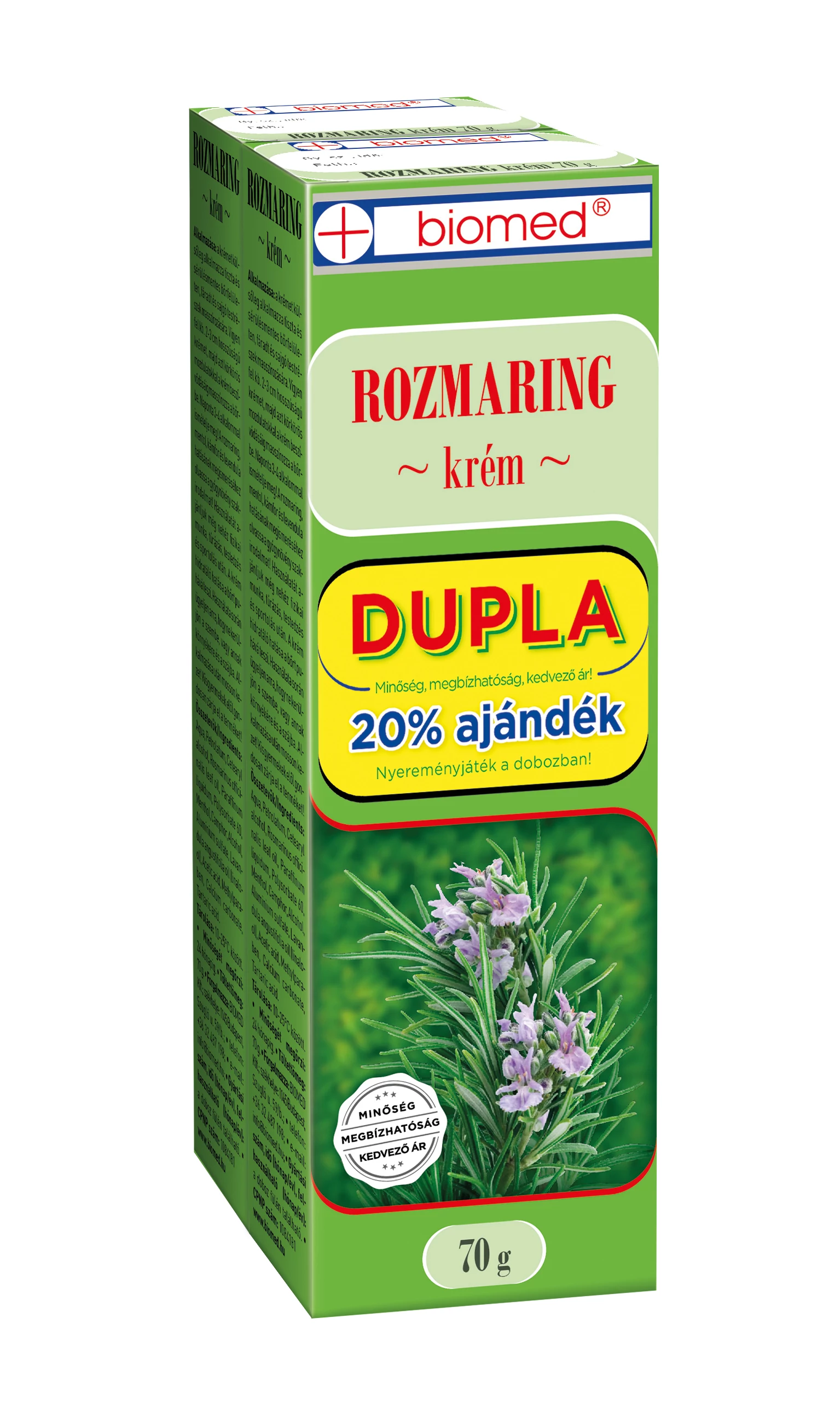 BIOMED ROZMARING KRÉM DUPLA 2X70G