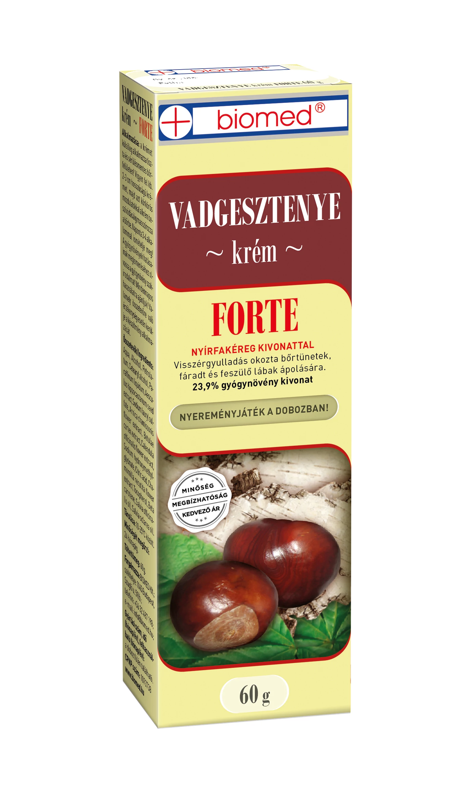 BIOMED VADGESZTENYE FORTE KRÉM 60G